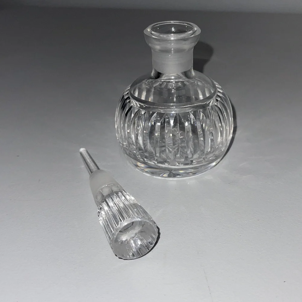 Vintage Waterford Vanity Crystal Perfume Bottle with Beveled Stopper Dauber - Picture 7 of 15
